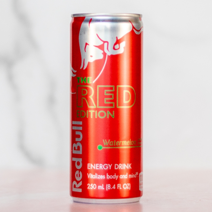 Order Watermelon Red Bull Can food online from Pinon Coffee House store, Albuquerque on bringmethat.com