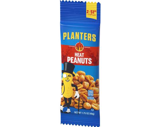 Order Planters Heat Peanuts, 1.75oz  food online from Tenderloin Liquor store, San Francisco on bringmethat.com