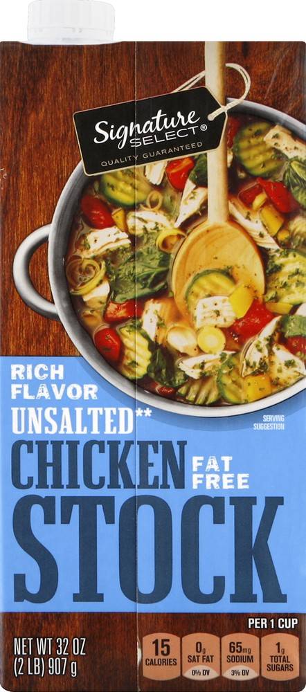 Order Signature Select · Unsalted Chicken Stock (32 oz) food online from Randalls Express store, Leander on bringmethat.com