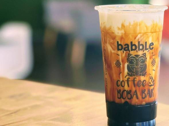 Order Brown Sugar Boba (comes with boba) food online from Babble Coffee And Boba Bar store, Oklahoma City on bringmethat.com