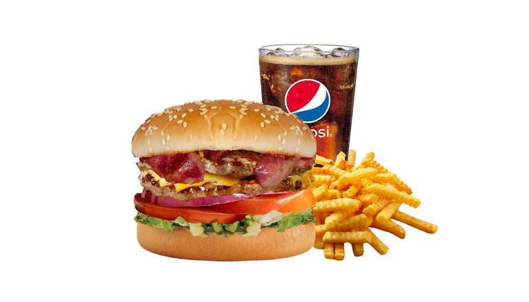 Order #12 Double Super Bacon Burger food online from Super Burger store, Clovis on bringmethat.com
