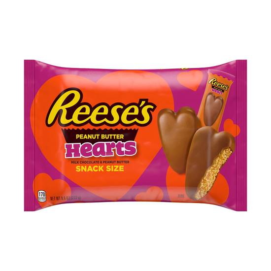 Order REESE'S Milk Chocolate and Peanut Butter Snack Size Hearts, Valentine's Day Candy, 9.6 oz food online from Cvs store, EL MONTE on bringmethat.com