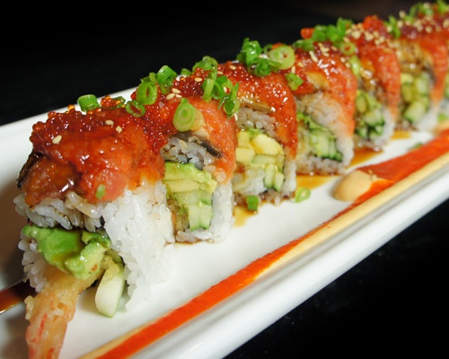 Order Red Dragon Roll food online from Little Madfish store, Redwood City on bringmethat.com