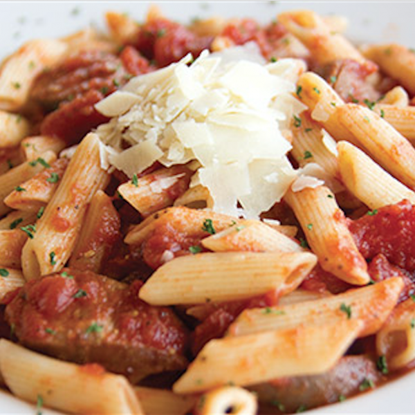Order Penne Pomodoro and Gourmet Italian Sausage food online from Rosati store, Lewisville on bringmethat.com