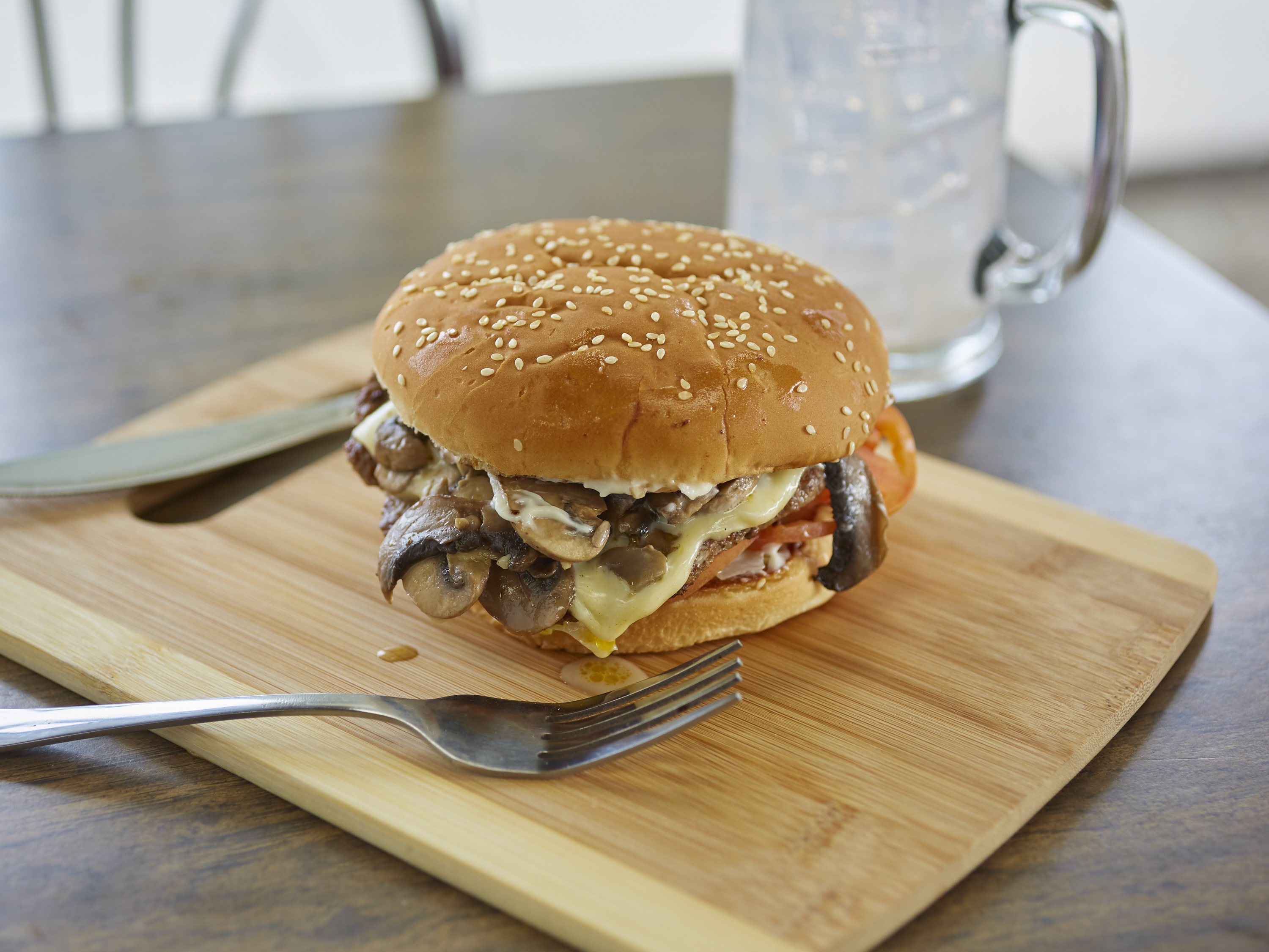 Order Mushroom and Swiss Burger food online from A-Burger store, Oxnard on bringmethat.com