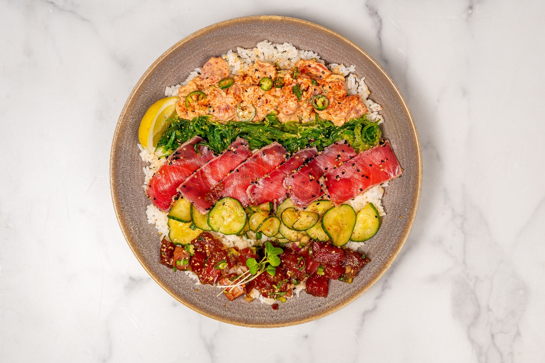 Order Ahi Chirashi  Trio food online from Pacific Catch Fresh Fish Grill store, Corte Madera on bringmethat.com