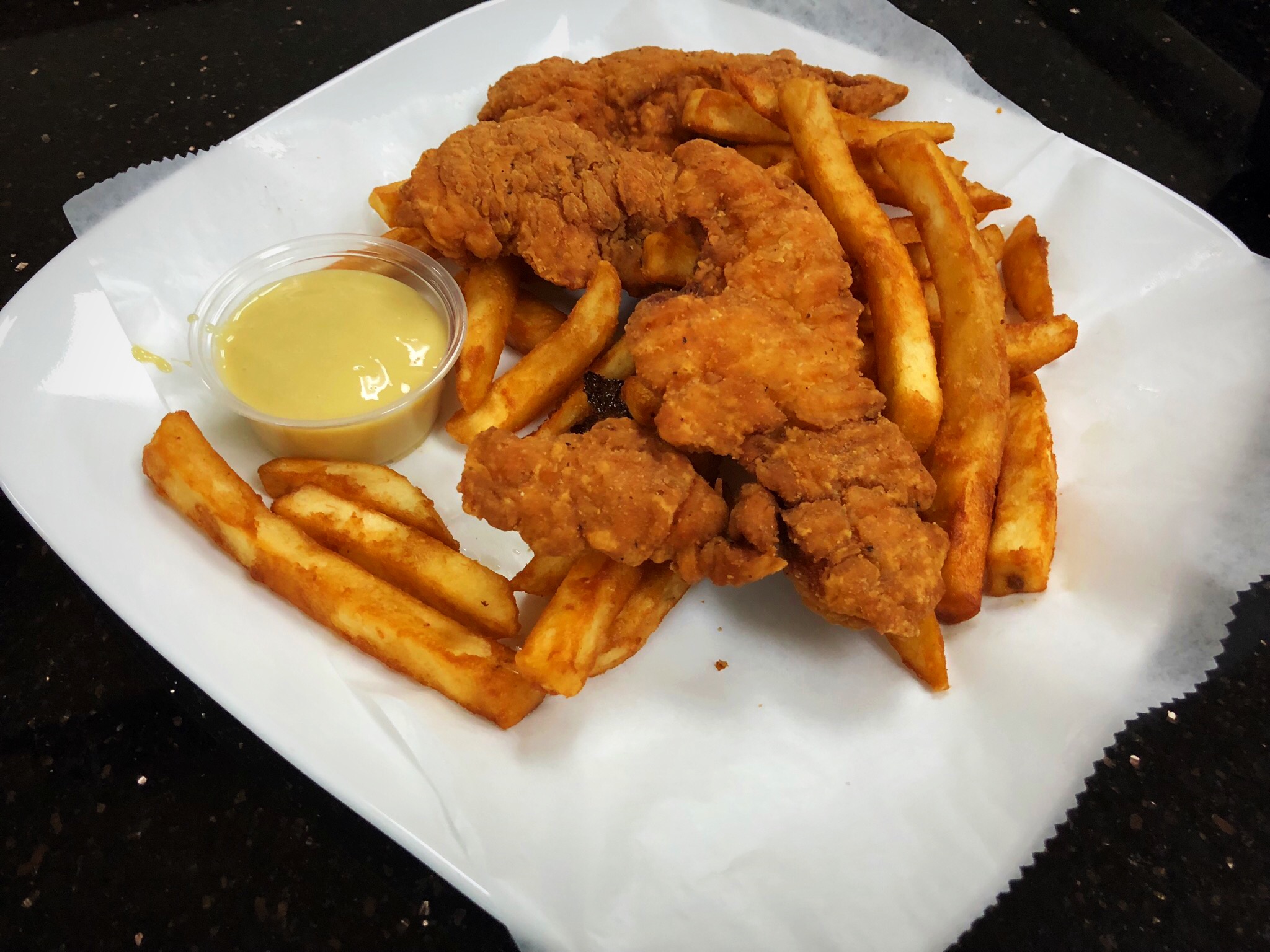 Order Kid's Chicken Fingers and French Fries food online from Healthy Garden & Gourmet Pizza store, Moorestown on bringmethat.com
