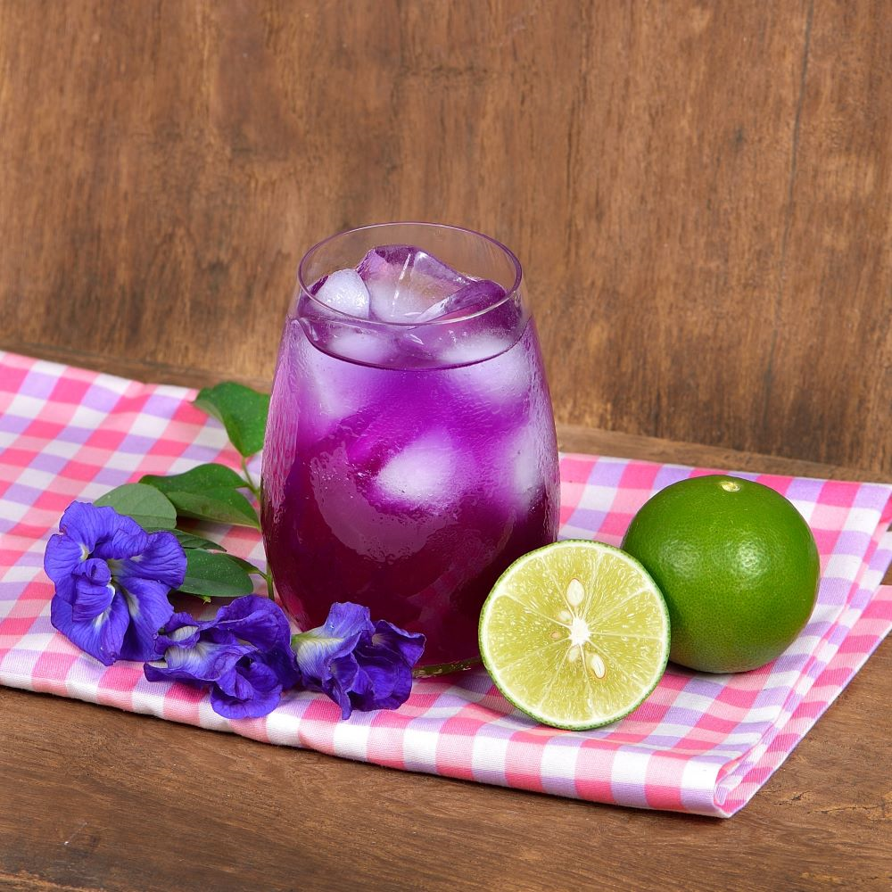 Order Butterfly Pea Ice Tea food online from Zabb Thai Spice Kitchen store, Las Vegas on bringmethat.com
