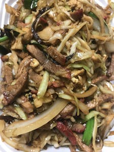 Order 110. Moo Shu Roast Pork 木须叉烧 food online from Moon Wok store, Lenexa on bringmethat.com