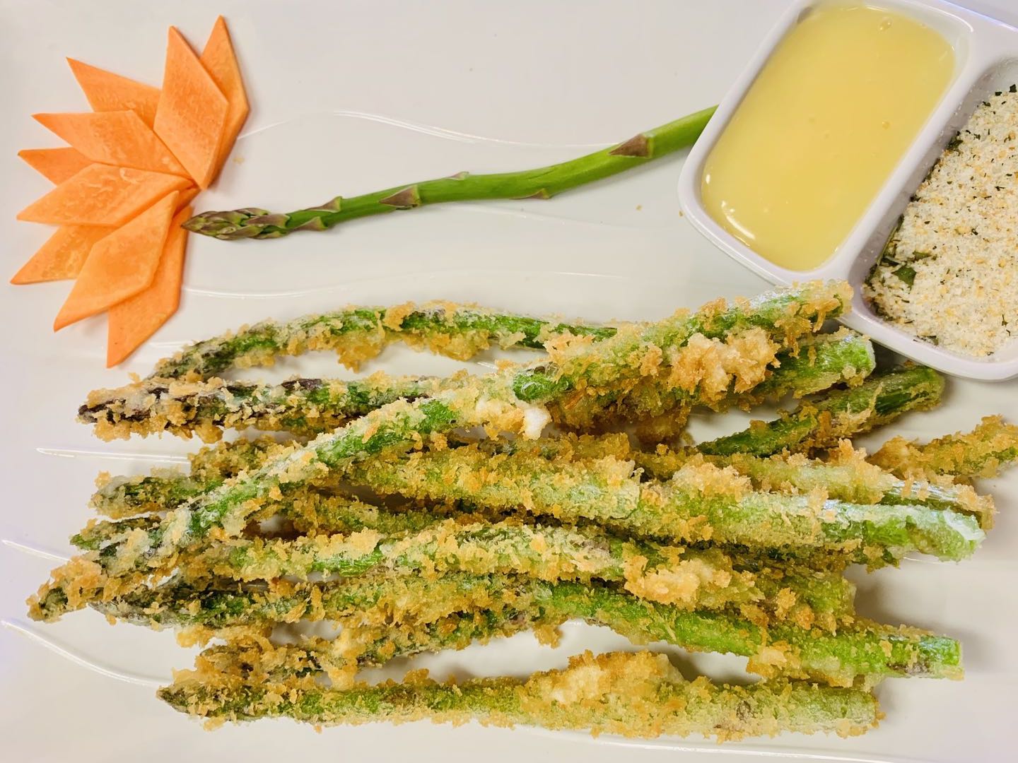 Order Golden Crispy Fried Asparagus food online from Little Chopsticks store, Mission Viejo on bringmethat.com