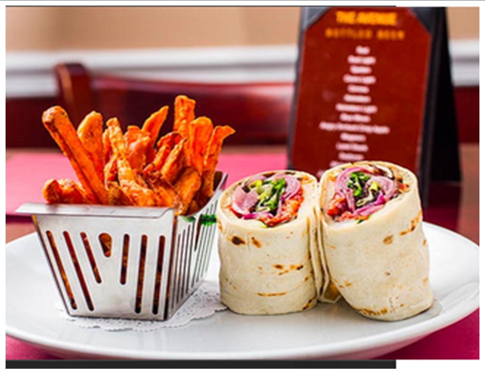 Order Grilled Veggie Wrap food online from The Avenue Restaurant store, Glendale on bringmethat.com