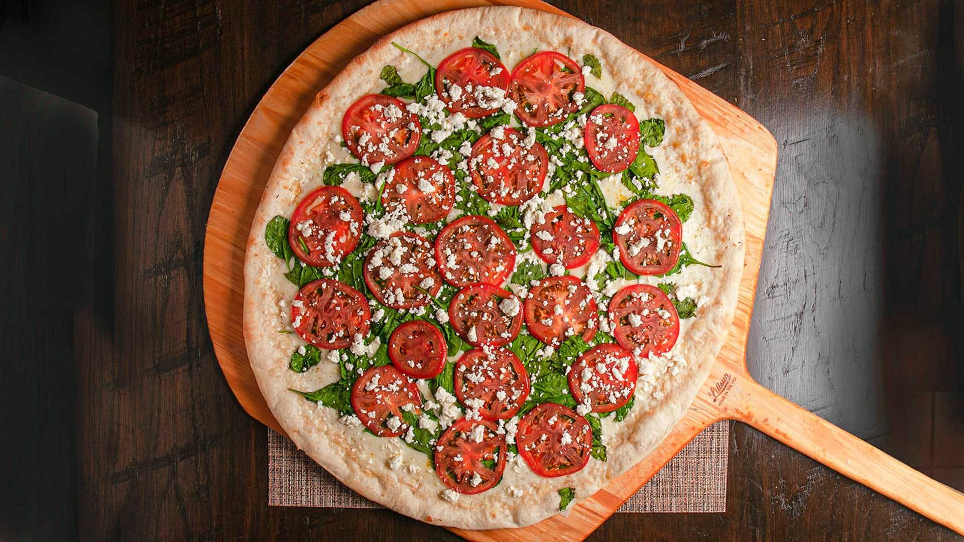 Order White Feta Pizza - Personal food online from Palermo Pizza Express store, Skippack on bringmethat.com