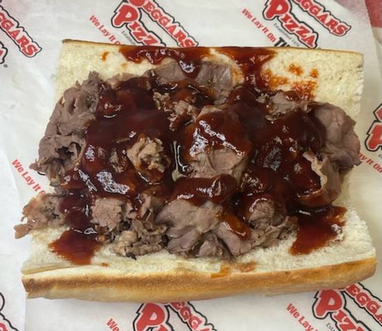 Order Sweet Baby Ray's BBQ Beef Sandwich food online from Beggars Pizza store, Chicago on bringmethat.com