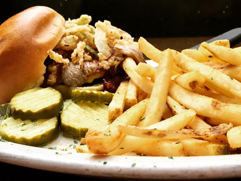 Order Brisket Burger food online from Press Box Grill store, Dallas on bringmethat.com