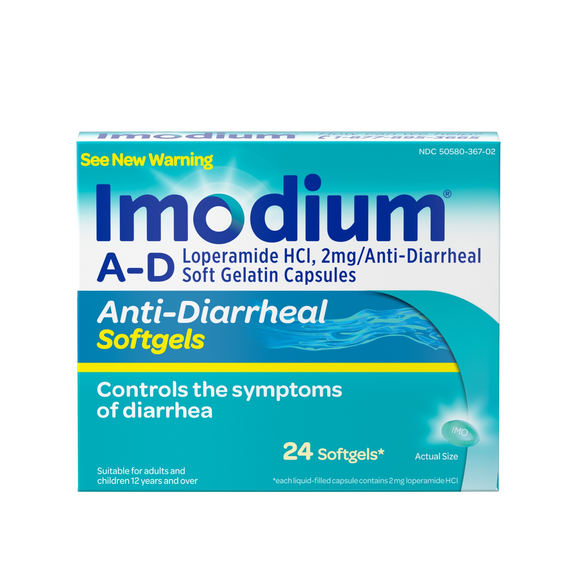 Order Imodium A-D Anti-Diarrheal Softgels - Loperamide Hydrochloride, 24 ct food online from Rite Aid store, Aston on bringmethat.com