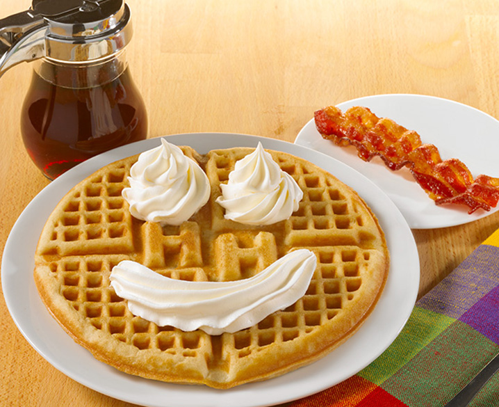 Order Kid's Golden Waffle Plate food online from Huddle House store, Austin on bringmethat.com
