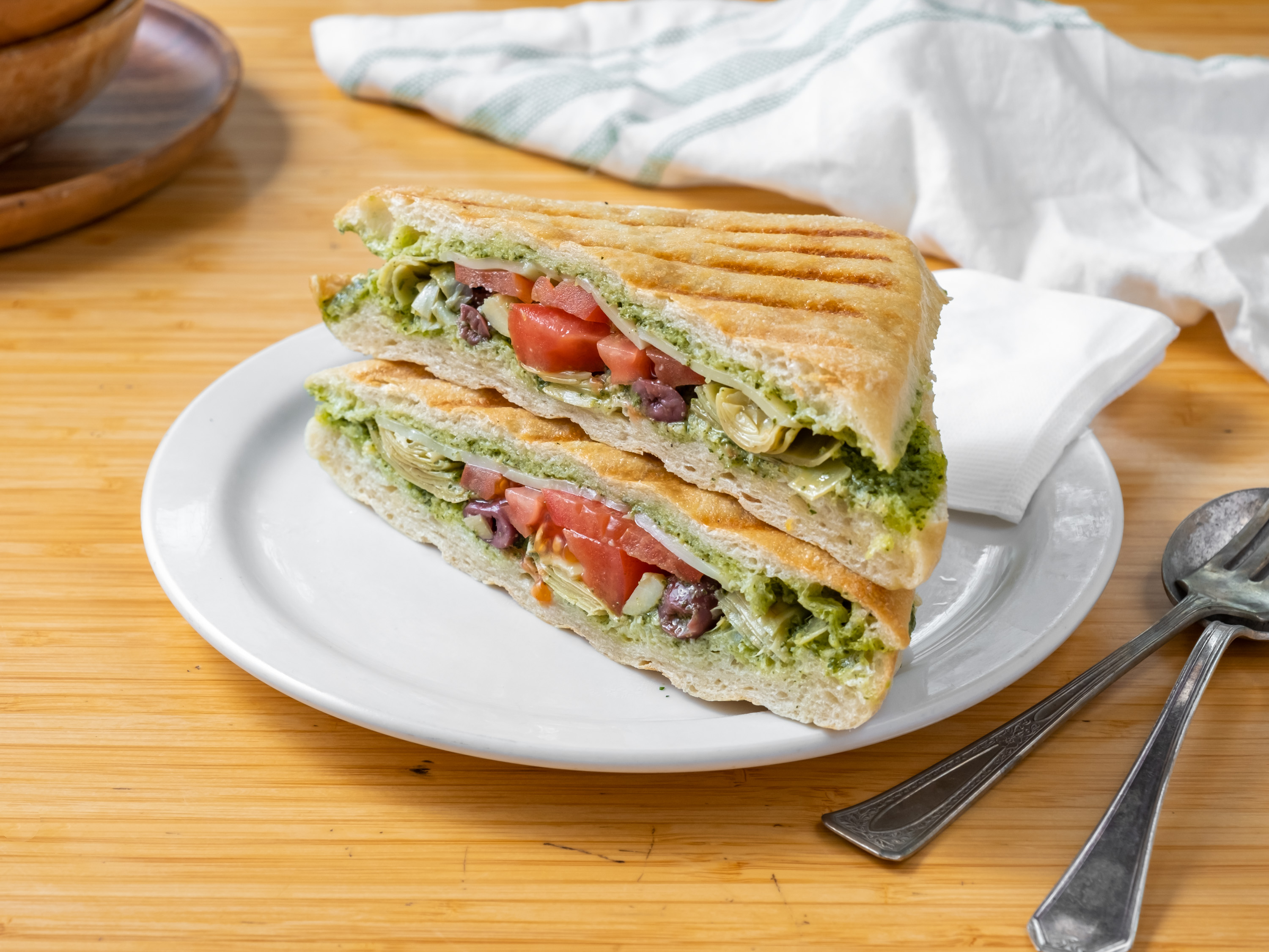 Order Veggie Panini food online from The Sultan Cafe store, Portland on bringmethat.com