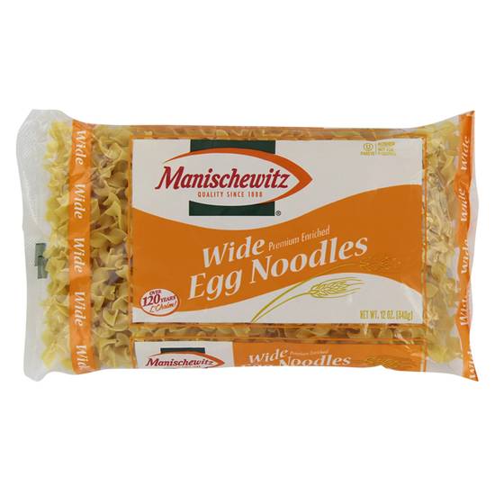 Order Manischewitz Wide Egg Noodles 12oz food online from Everyday Needs by Gopuff store, Pittsburgh on bringmethat.com