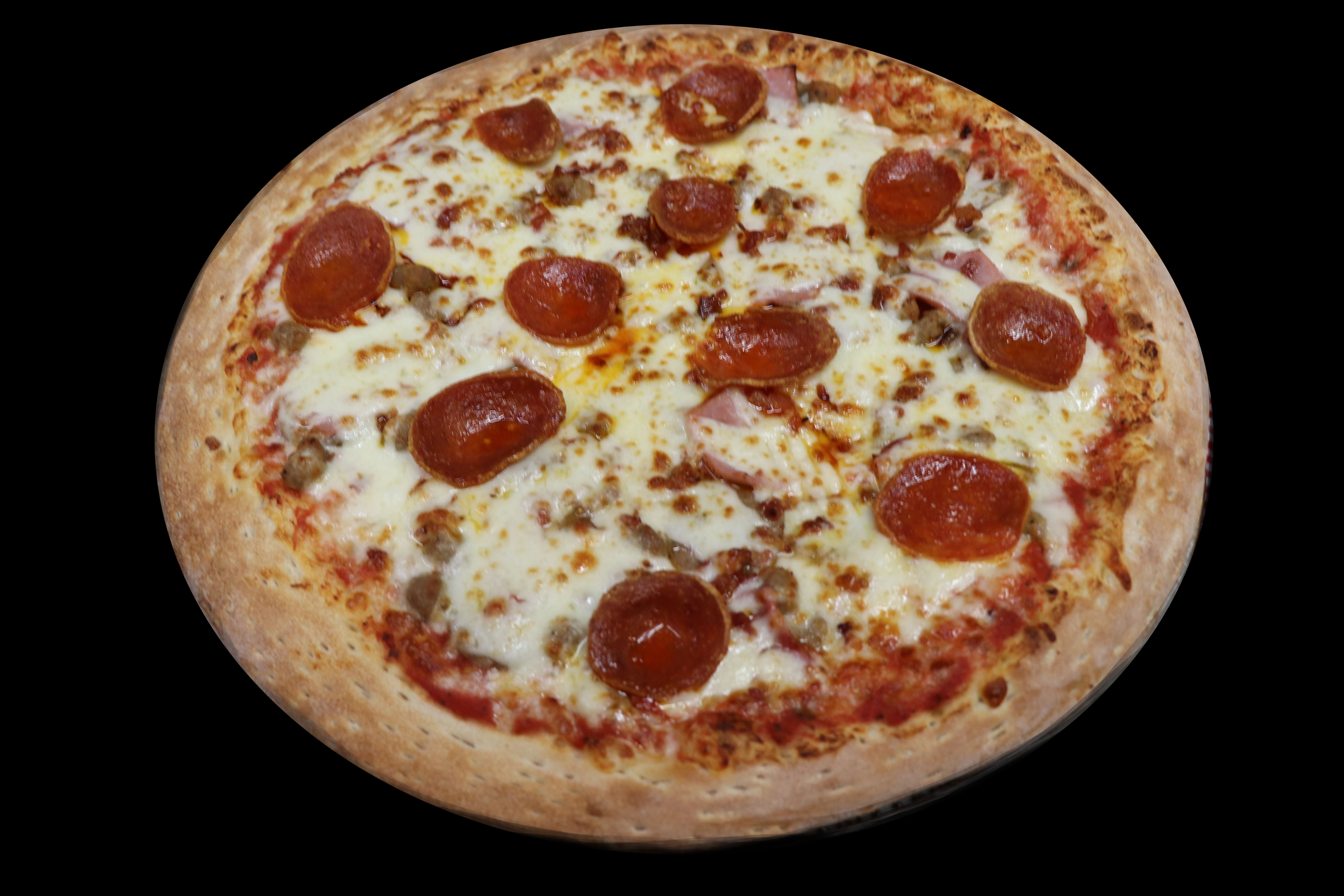 Order Meat Lover Pizza food online from Pizza Palace store, Sterling on bringmethat.com