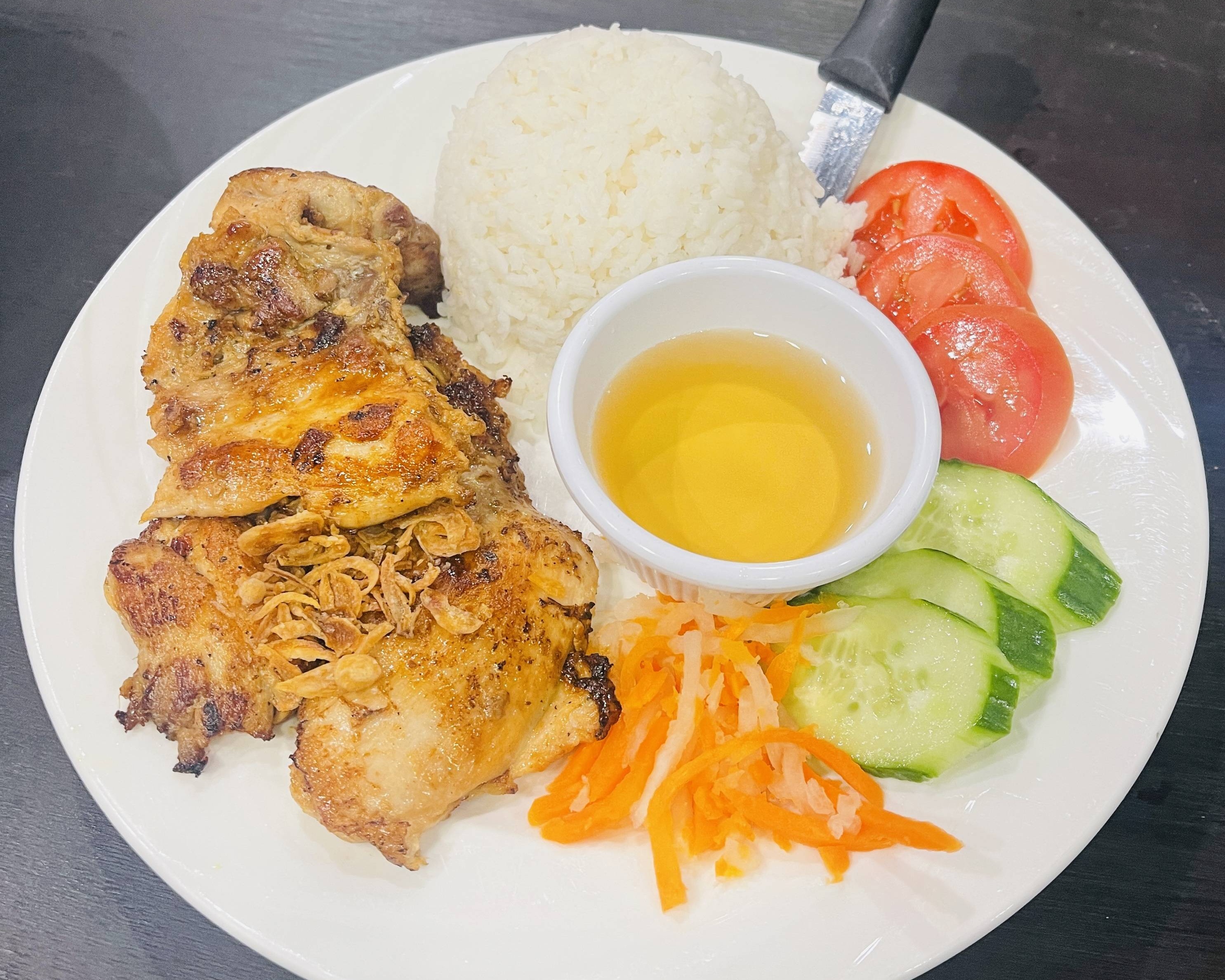 Order R2 Grilled Chicken with Rice food online from Indochine store, New Brunswick on bringmethat.com