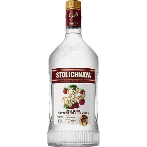 Order Stolichnaya Stoli Razberi Vodka (1.75 LTR) 67034 food online from Bevmo! store, San Diego on bringmethat.com