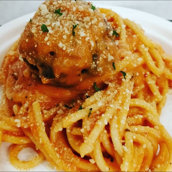 Order Spaghetti Amighetti food online from Amighetti's Bakery & Cafe store, Rock Hill on bringmethat.com
