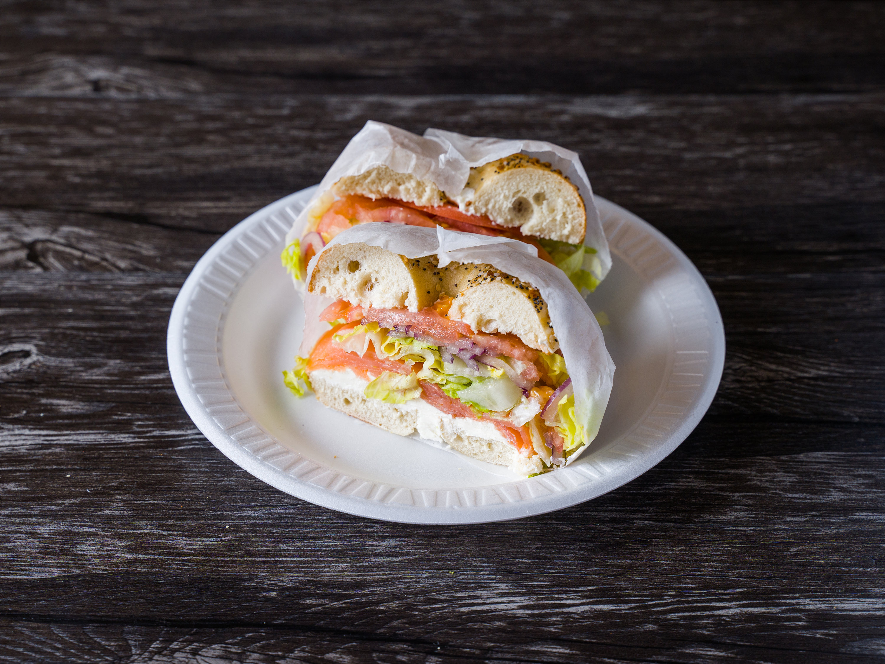 Order Bagel with Cream Cheese and Lox food online from Bagel Oven store, Eastchester on bringmethat.com