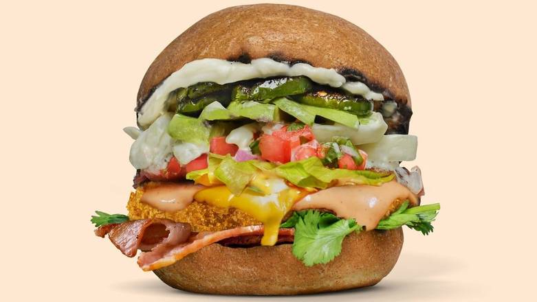 Order Haight 'N' Salsa Burger (Deluxe) food online from VeganBurg store, San Francisco on bringmethat.com