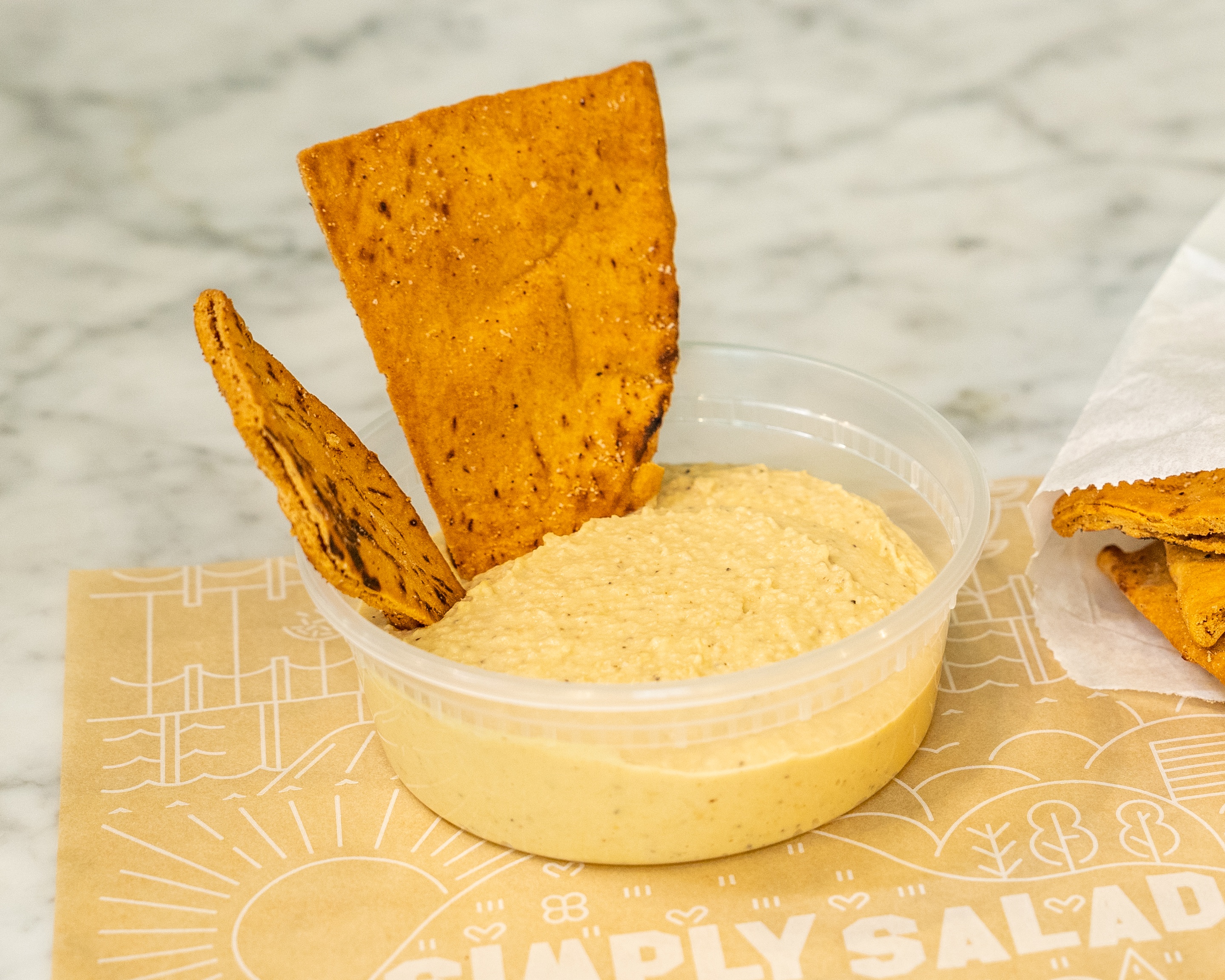 Order Pita Chips and Hummus food online from Simply Salad store, Los Angeles on bringmethat.com