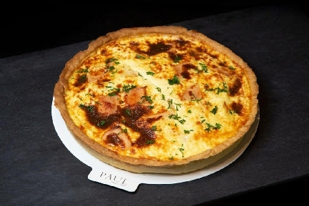 Order Large Quiche Lorraine (Serves  8) food online from Paul French Bakery & Cafe store, Washington on bringmethat.com