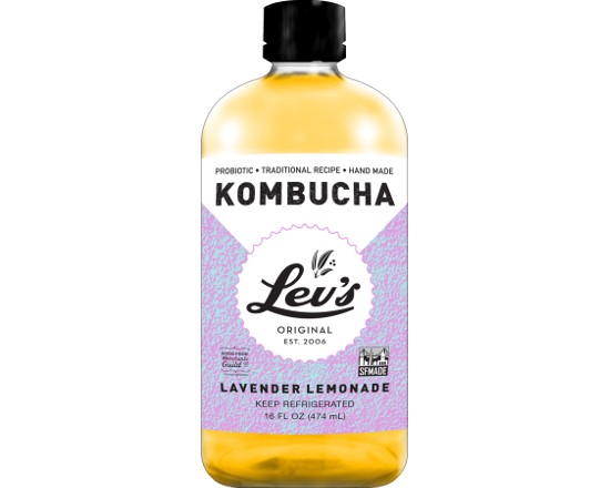 Order Lavender Lemonade (16 oz bottle) food online from Lev's Original Kombucha store, San Francisco on bringmethat.com