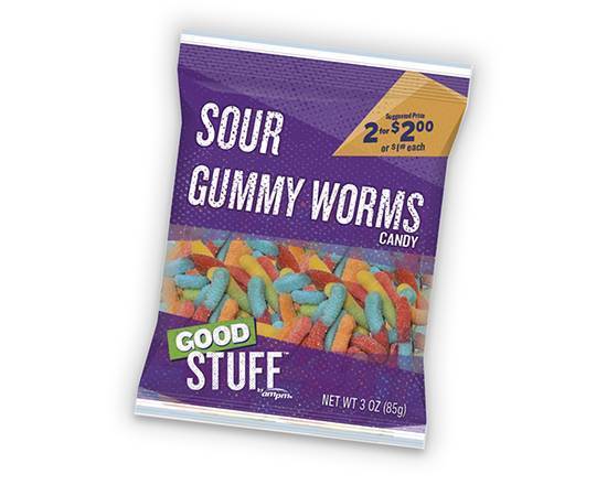 Order Good Stuff Sour Gummy Worms (3 oz)! food online from Ampm store, Lemoore on bringmethat.com