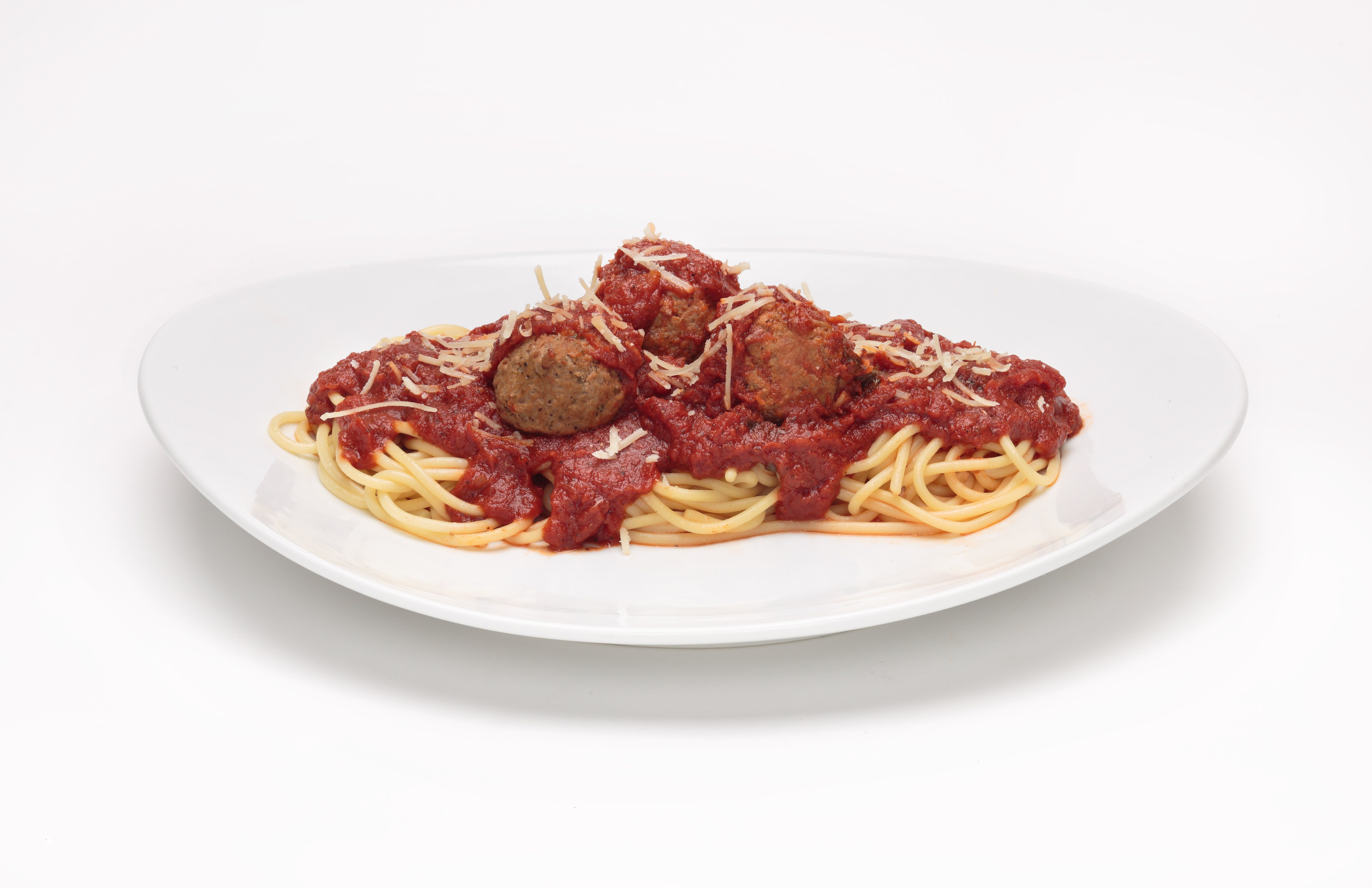 Order Spaghetti & Meatballs - 8 oz. food online from Oggi's pizza & brewing co. store, Garden Grove on bringmethat.com