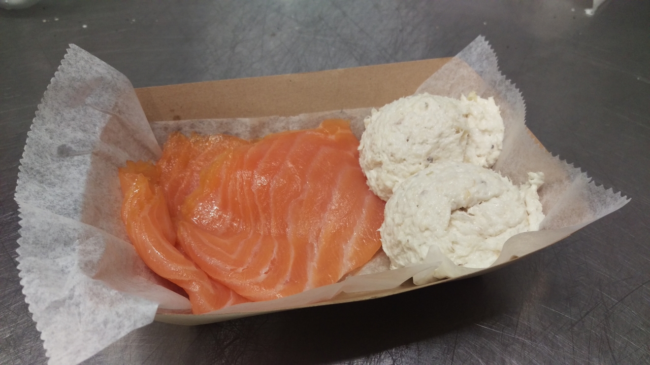 Order Smoked Salmon 1/4 lb food online from The Bagel Place store, Philadelphia on bringmethat.com