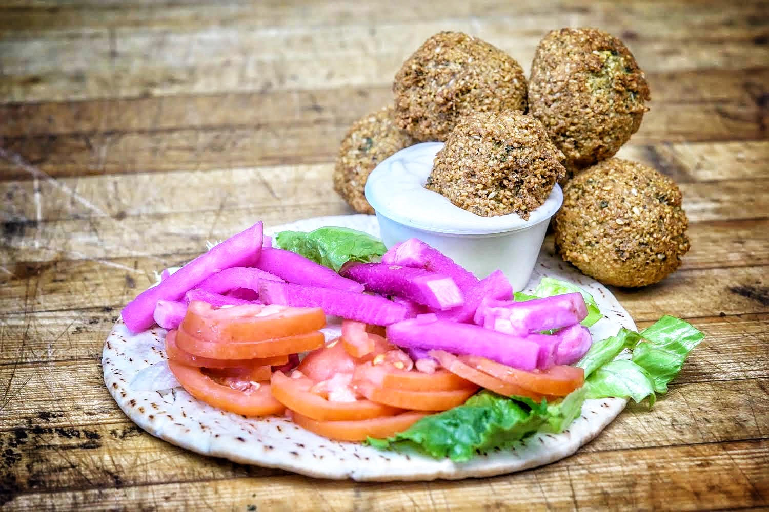 Order Falafel with Everything food online from Ani Takeout store, Belmont on bringmethat.com