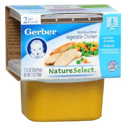 Order Gerber Baby Food Vegetable Chicken - 4.0 oz x 2 pack food online from Walgreens store, Chicago on bringmethat.com