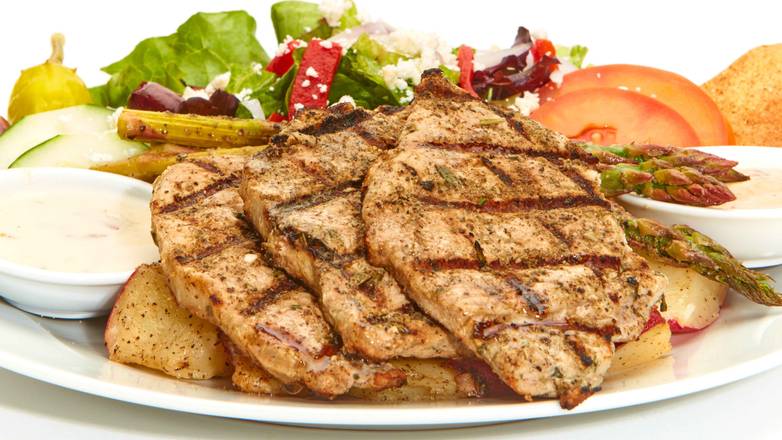 Order Herb-Roasted Pork Loin Feast food online from Taziki Mediterranean Cafe store, Florence on bringmethat.com