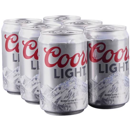 Order Coors Light 12oz. 6 pack cans food online from Round Up Liquor & Grocery store, Wildomar on bringmethat.com