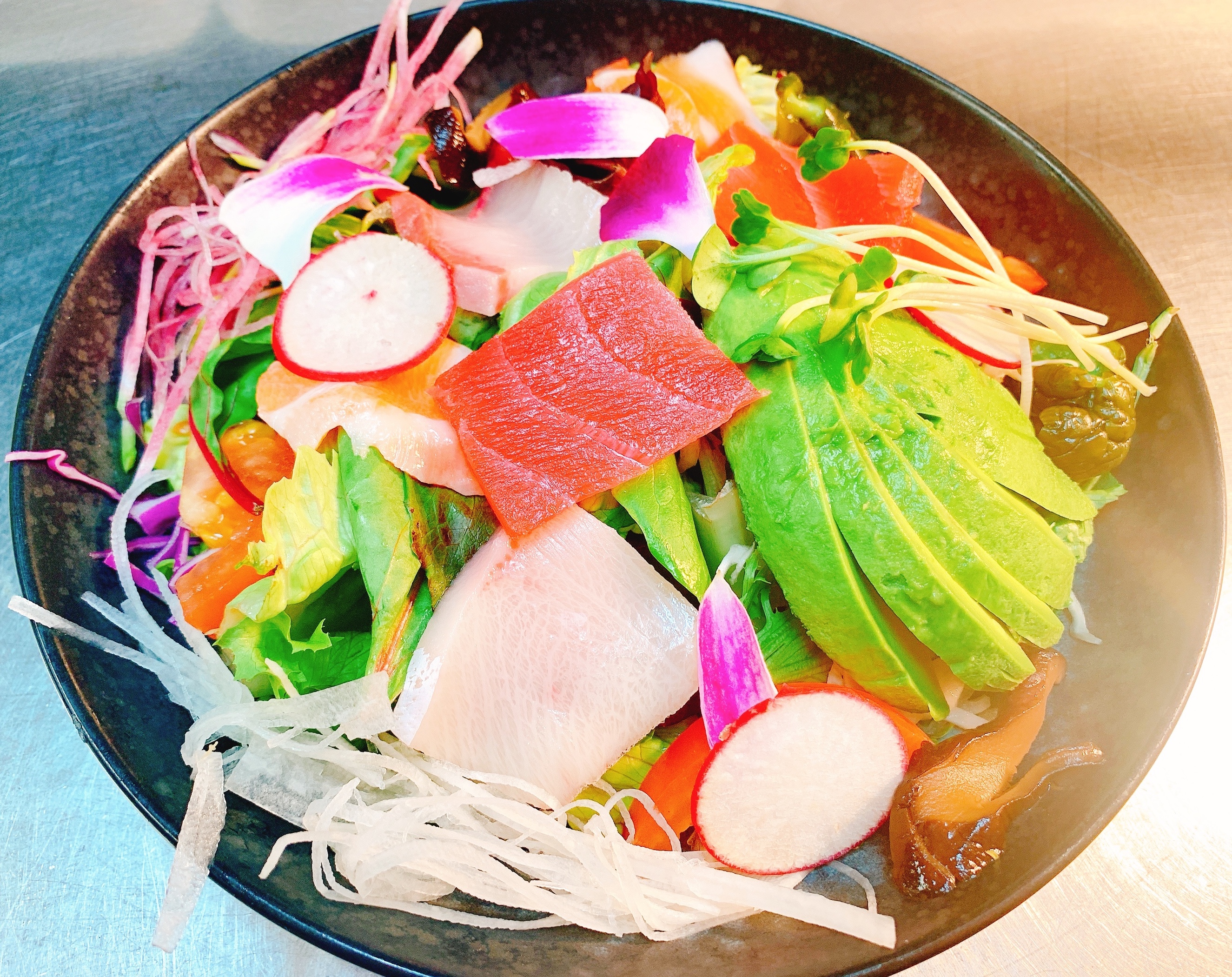 Order Sashimi Salad food online from Sushi Rock store, Arlington on bringmethat.com