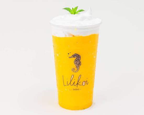 Order Mango Creme Smoothie food online from Lilikoi Boba store, Cupertino on bringmethat.com