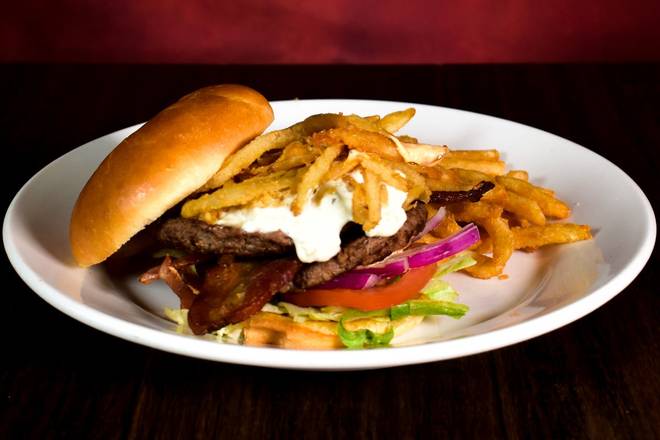 Order Chipotle Bleu Cheese Burger food online from Aspen Creek Grill store, Louisville on bringmethat.com