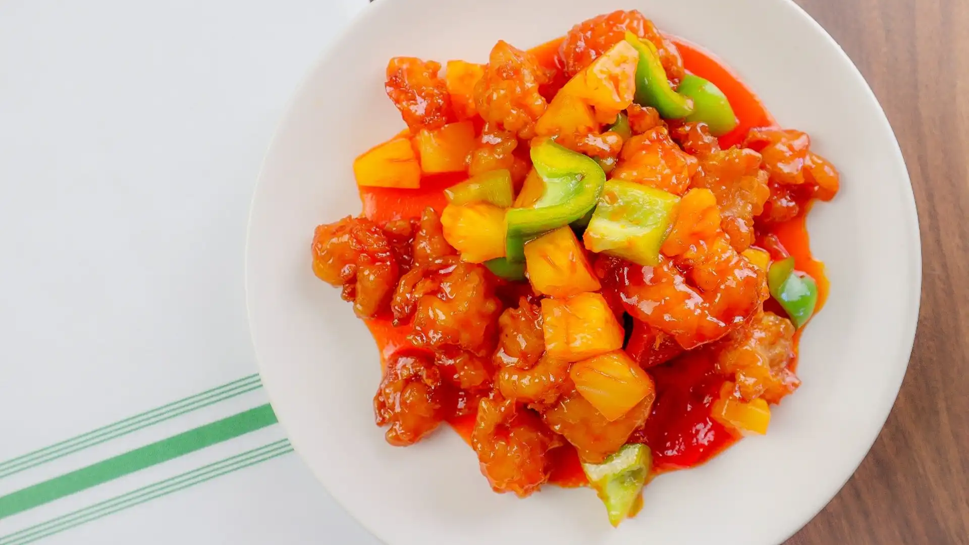Order Sweet and Sour Shrimp with Pineapple food online from Yunnan Style Restaurant store, El Cerrito on bringmethat.com