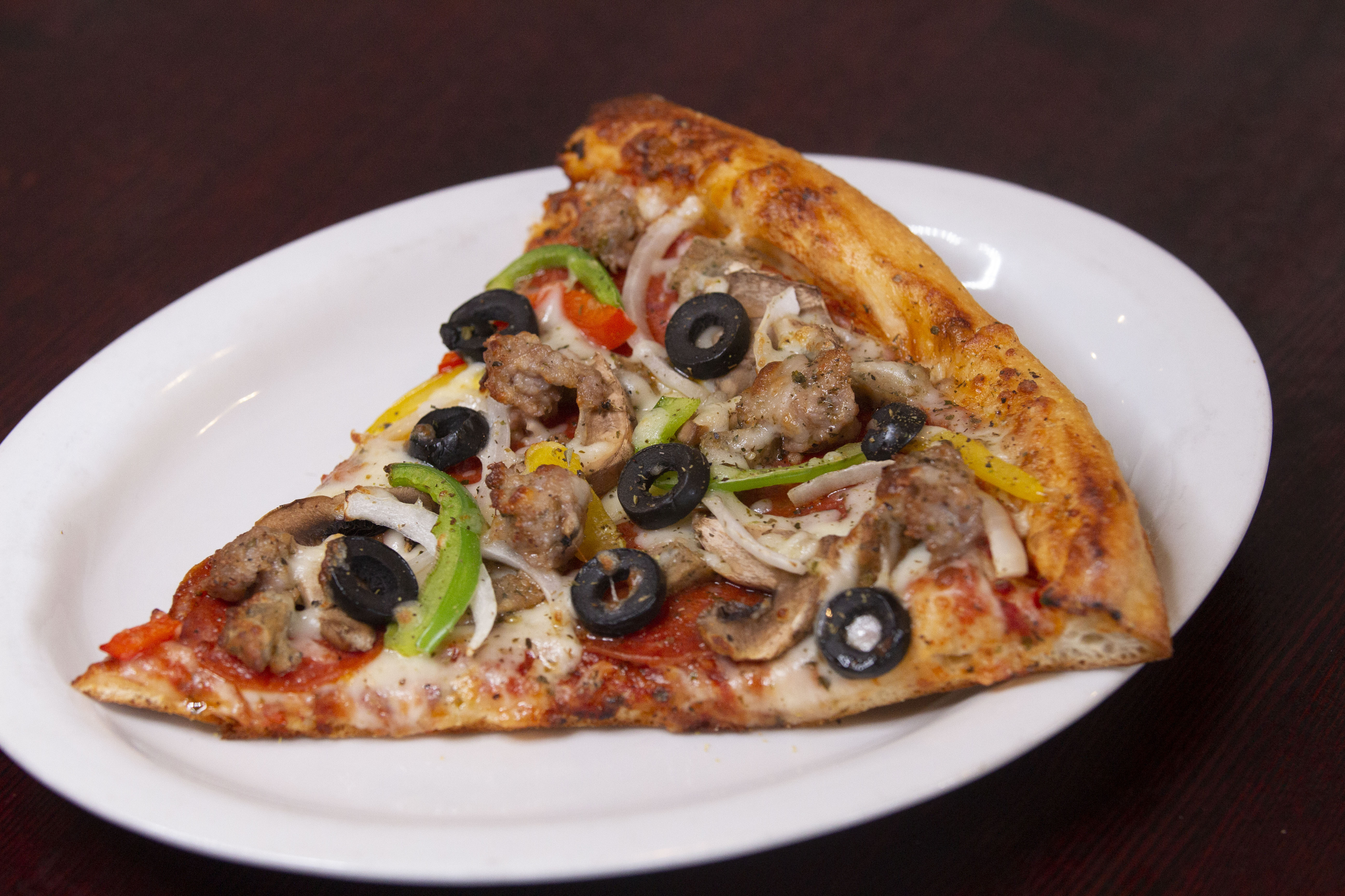 Order Extra Large New York Combo Pizza Slice food online from Streets Of New York store, Peoria on bringmethat.com