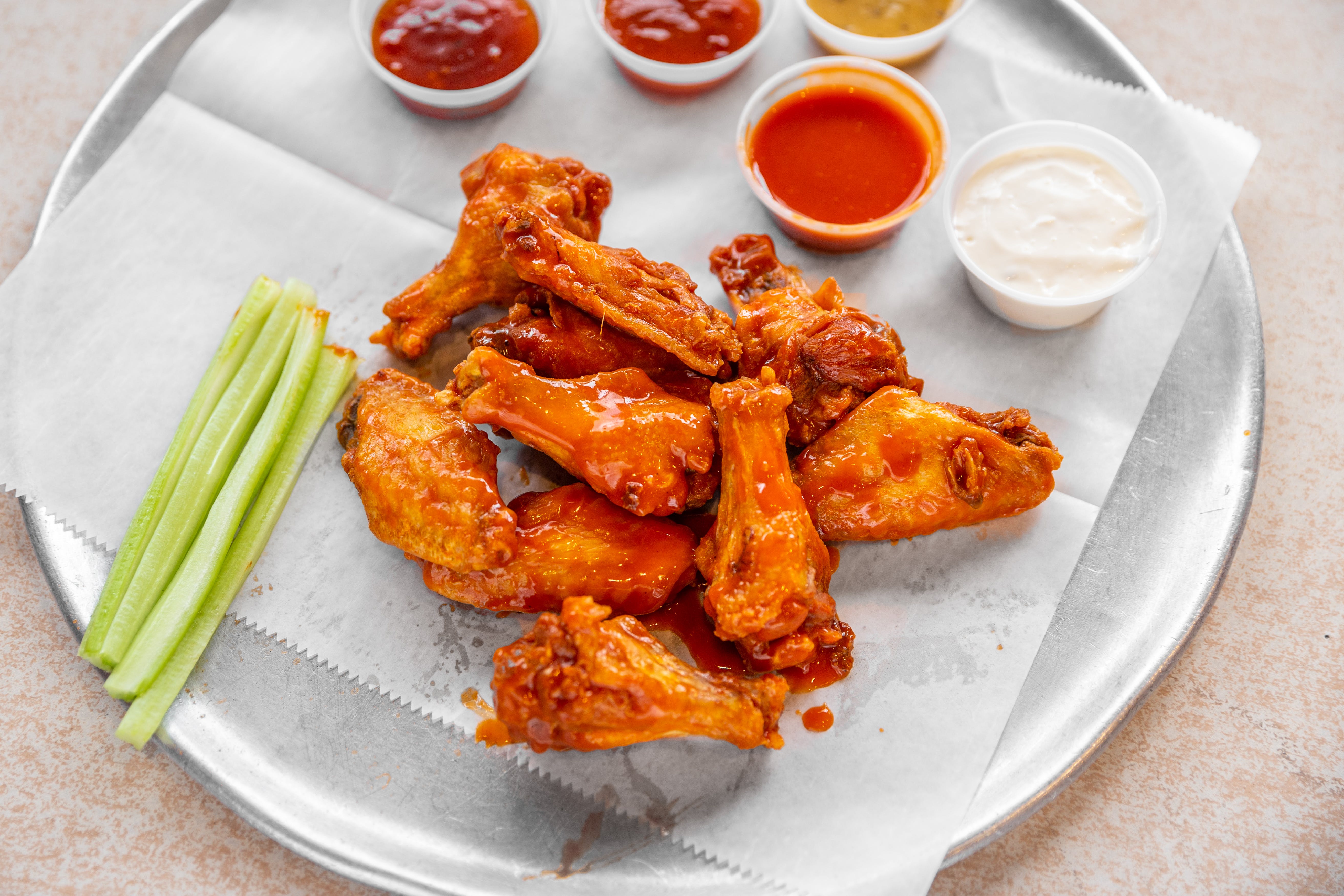 Order Wings - 6 Pieces food online from Rita Pizza store, Providence on bringmethat.com