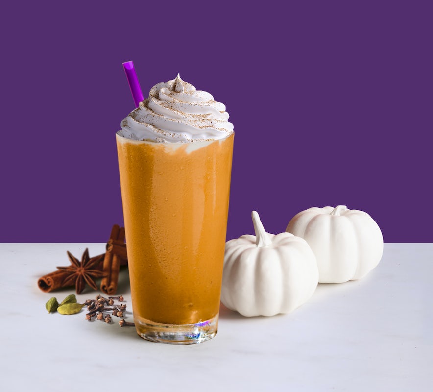 Order Pumpkin Spiced Chai Ice Blended food online from The Coffee Bean & Tea Leaf store, San Diego on bringmethat.com