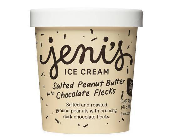 Order Jeni's Salted Peanut Butter with Chocolate Flecks (GF) food online from All Day Sides  store, Wilmette on bringmethat.com