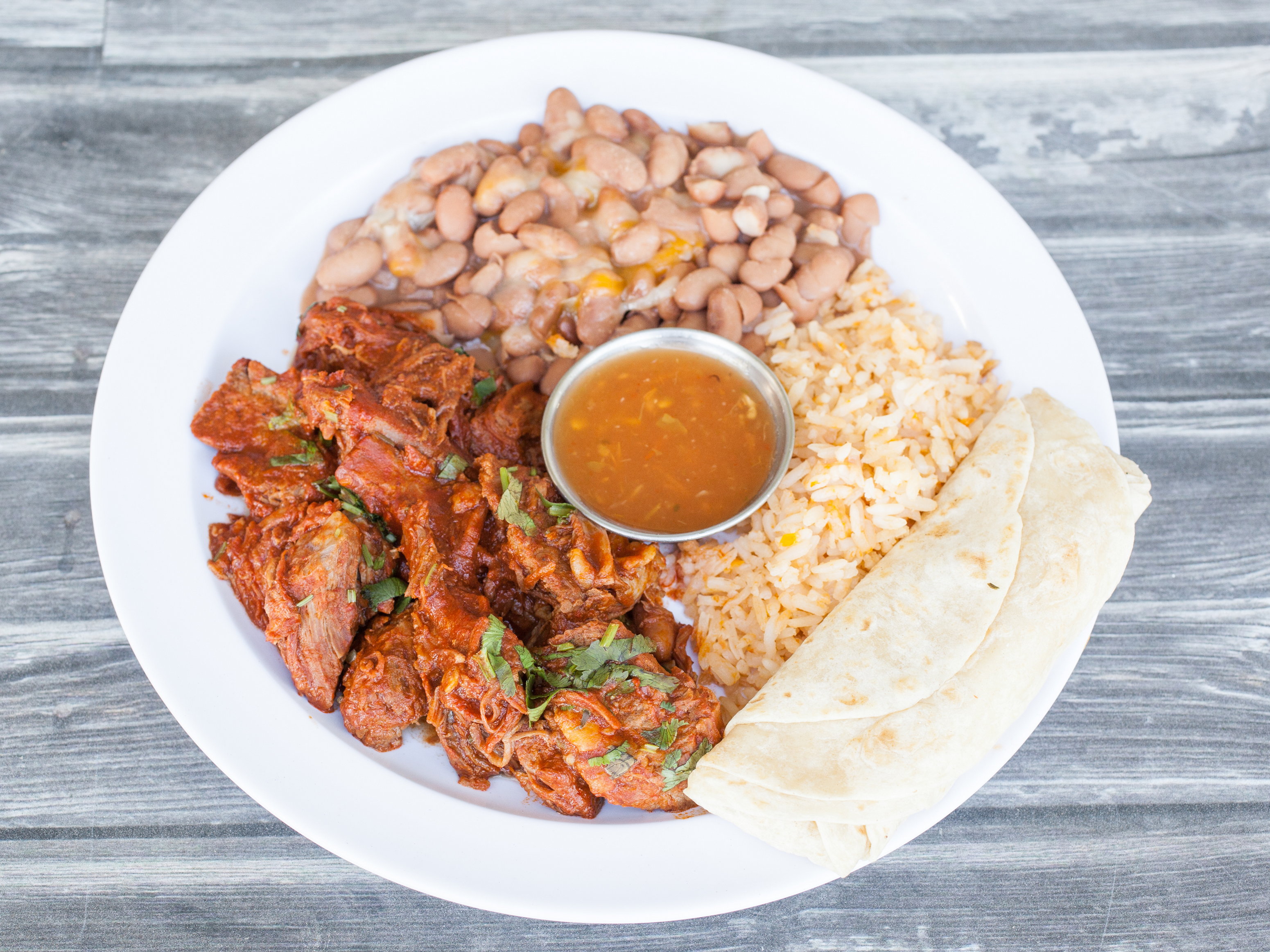 Order Birria Plate food online from Cinco De Mayo Market and Taqueria store, Cathedral City on bringmethat.com