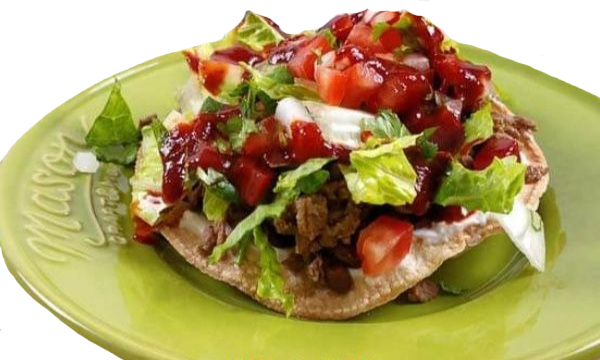 Order REGULAR TOSTADA food online from Los Mexicanos Frutas & Antojos store, Fresno on bringmethat.com