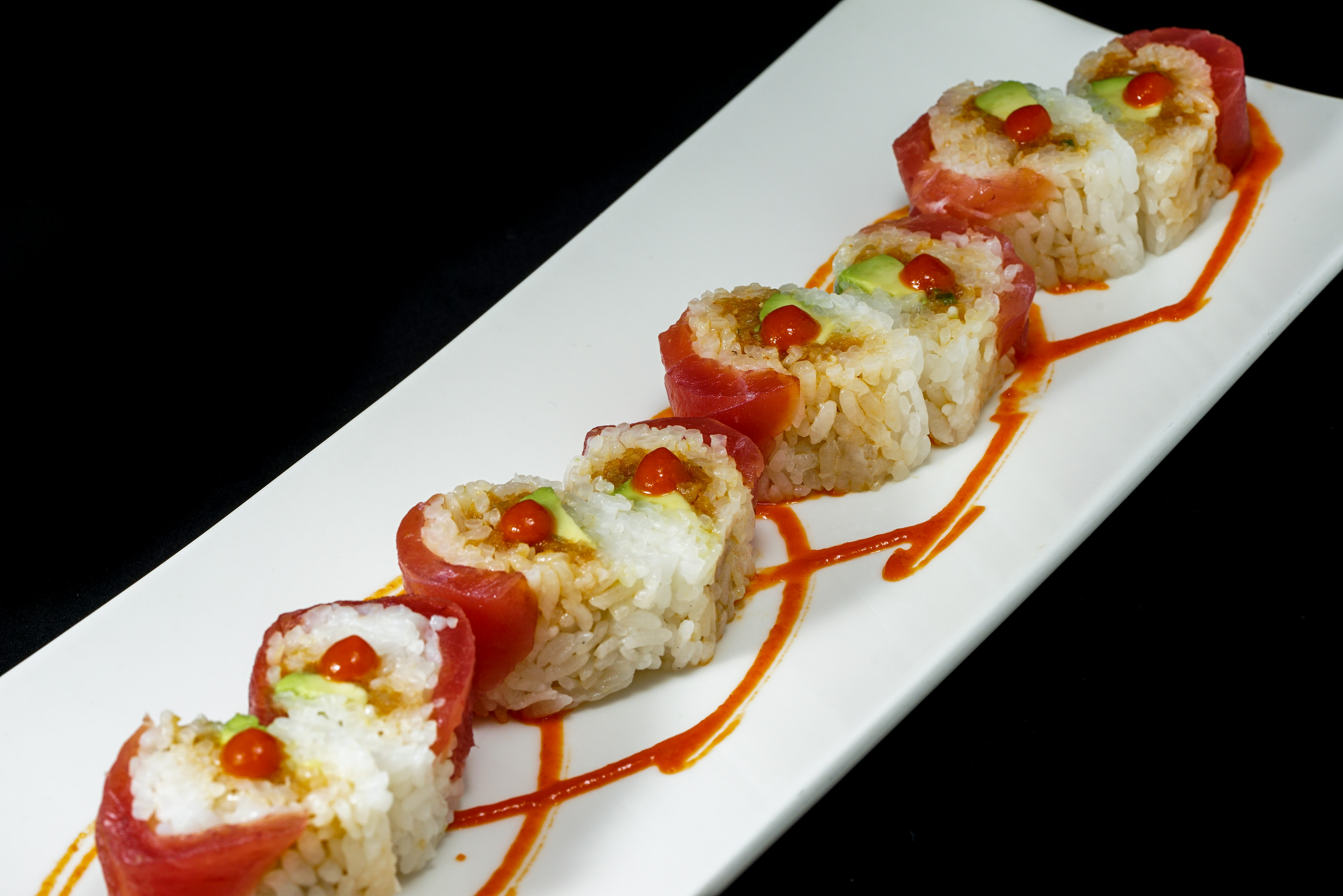 Order Red Heart Roll  food online from Go Sushi Japanese Restaurant store, Pacifica on bringmethat.com