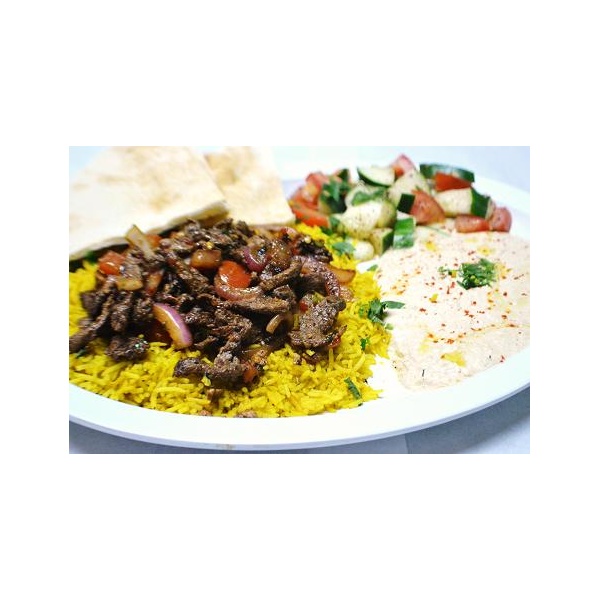 Order Lamb and Beef Shawarma Plate food online from Pharaohs Egyptian Restaurant store, San Francisco on bringmethat.com